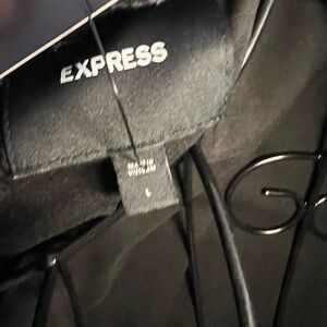 Express Elegant Black/Grey Leopard Print wool
blend Coat